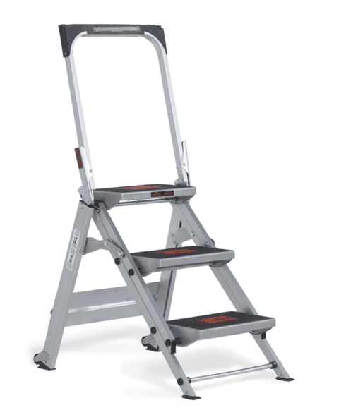 3 peldaños Altrex Safety Step 2 peldaños | Escalera aluminio 1 acceso con ruedas