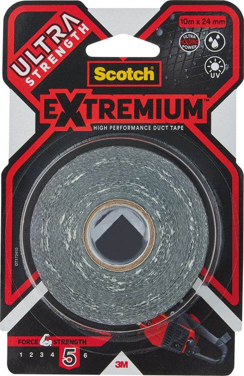 Negro / 24mm x 10m Cinta Americana Exterior DT17 de 3M