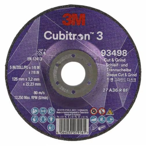 Disco corte Cubitron 3 3M 125mm — Profesional