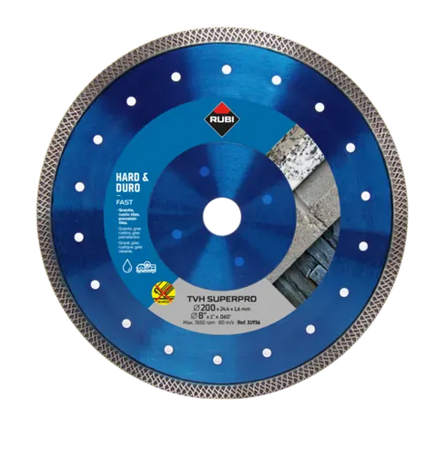 Disco diamante material duro RUBI TURBO VIPER TVH-200 mm SUPERPRO