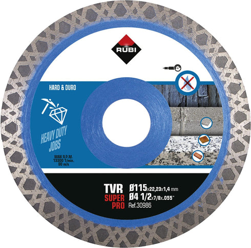 115mm Disco diamante RUBI TVR 115 mm SUPER PRO