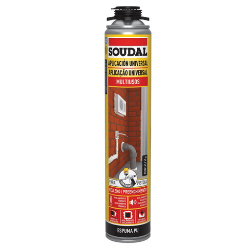 Espuma Universal Soudal 750 ml | Caja 12 Uds | Incremental