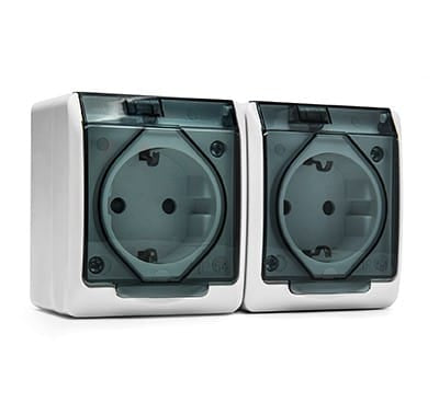 Base doble 16A IP54 Famatel 5125