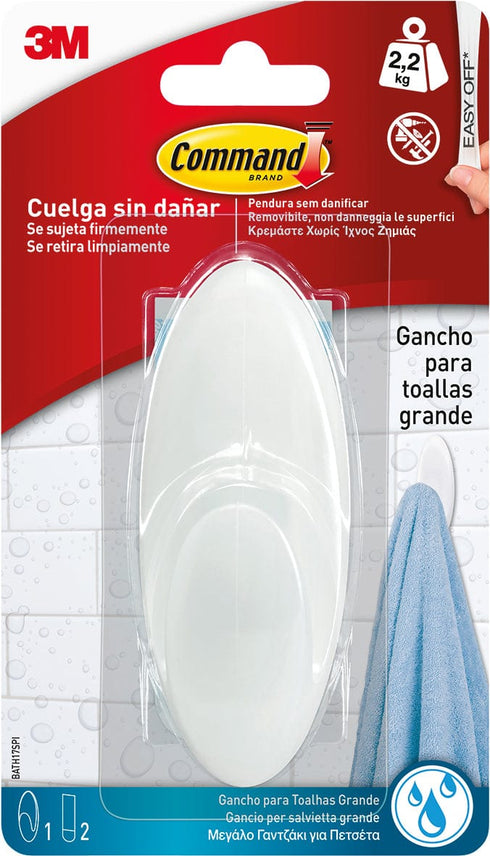 Pack de 12 unidades Gancho Command BATH17 de 3M