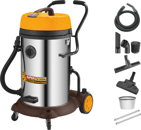 Aspirador Industrial INGCO 75L 2400W | Doble Motor Inox | Incremental