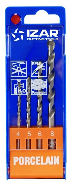 Juego brocas porcelánico Izar 4 pcs