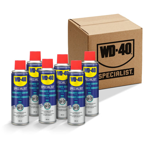 250ml / Pack de 6 unidades Pack 6 Lubricantes Cadenas WD-40 Bike Todo Clima