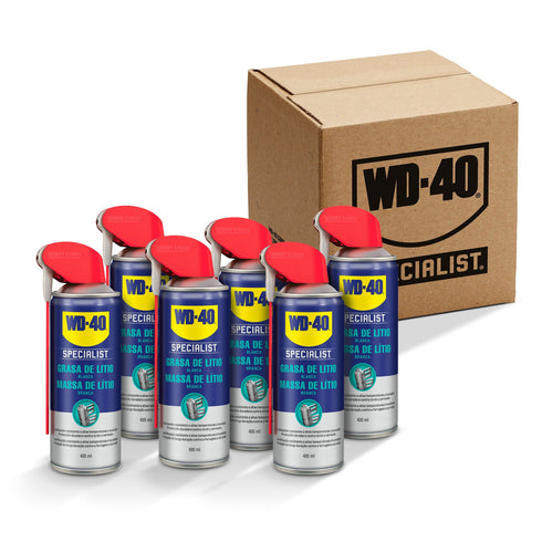400ml / Pack de 6 unidades Pack de 6 unidades Grasa de Litio Blanca WD 40 Specialist