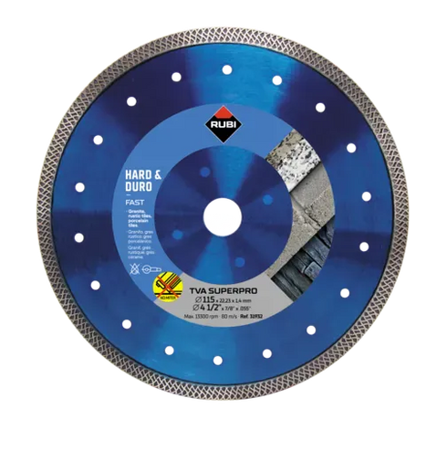 115 mm Rubi Disco Diamante Turbo Viper TVA SuperPro | Corte en seco materiales duros