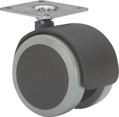 Rueda DK Negro 20kg espiga roscada