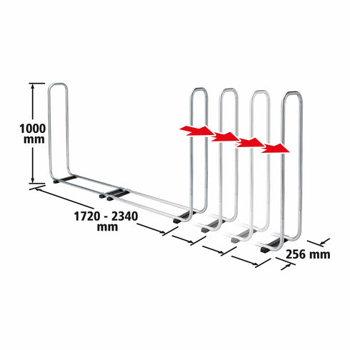 Soporte Extensible para Almacenar Leña Wolfcraft | 1,72-2,34m | 
