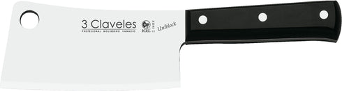 4mm x 16cm Hachuela Uniblock de 3 Claveles