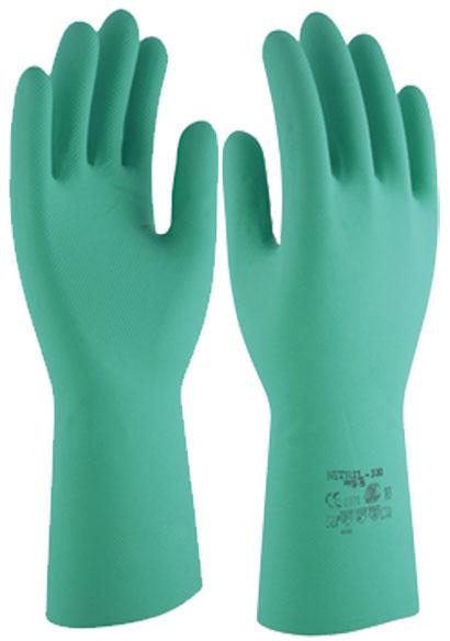 7 / Verde / 12 unidades 3L GSS005 - Guantes Nitrilo 330, Pack 12 uds, Sin Polvo