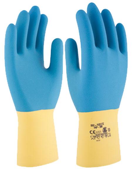 7 / Amarillo - azul / 12 unidades 3L Guantes BI-Neox GSS-003 Pack 12 Uds
