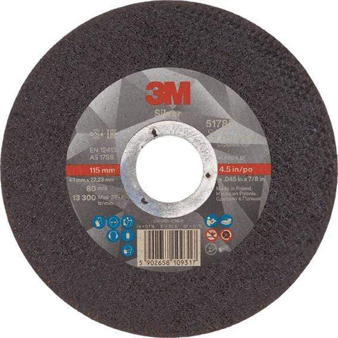 115mm x 1mm / T41 / 50 Disco de Corte Metal 3M Silver | Corte Rápido y Vida Útil Alta