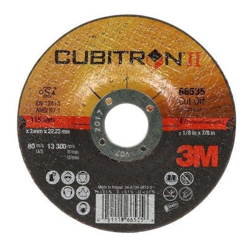 115x10x22 mm / 25 unidades / Corte-inox 3M Cubitron II - Disco Corte Acero Inoxidable