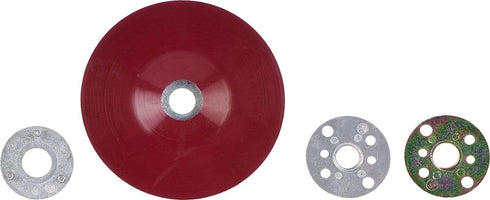 115mm Plato Plano Rojo de Acabado 3M | Soporte para Lijado y Preparación