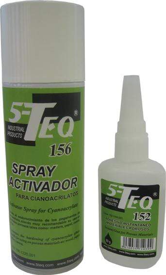 Adhesivo 50g + Activador 150ml Kit Adhesivo 152 con Activador 156 de 5-TEQ 50gr