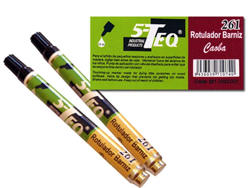 Pack de 5 unidades / 10ml / Caoba Rotulador de Retoque Barniz 5 Teq