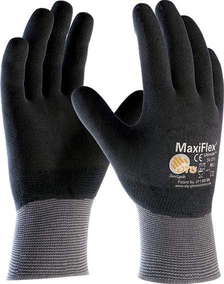8 / Gris - negro / 12 unidades ATG MaxiFlex Ultimate 34-876 | Guante EN 388 4131A