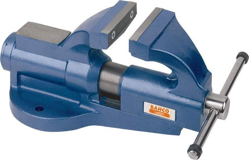 80 mm Tornillo de Banco Profesional Bahco 6010 | Guía Redonda, Acero Fundido | Incremental.es