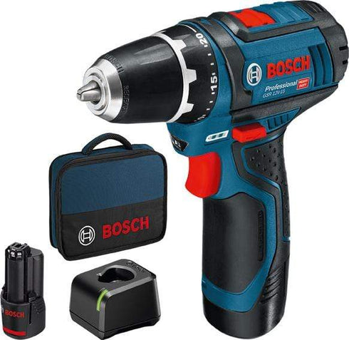 Bosch GSR 12V-15 Professional | Atornillador Batería 12V (2x2Ah+Bolsa)