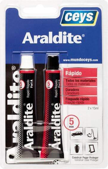Pack de 6 unidades / 15ml + 15ml Araldite Rapido de Ceys