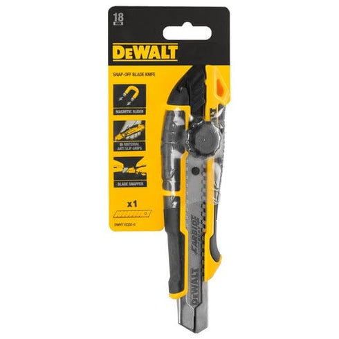 18 mm / 6 Unidades Cutter Plastico con Rueda Bloqueo DeWalt