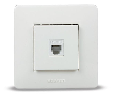 Pack de 8 unidades / Blanco Base Famatel 9037 de Toma Telefonica