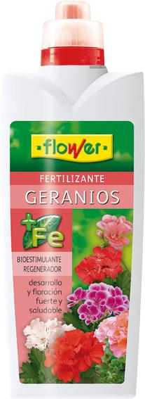FLOWER ABONO LIQUIDO GERANIOS 10511 1L - PACK 16 UNIDADES