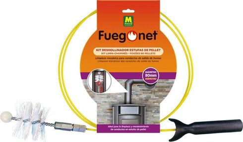 Kit deshollinador de estufas de Pellet Fuego Net 80mm 231544