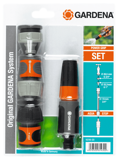 Gardena 18296-20 Kit Básico de Riego 19 mm (3/4") | Conectores + Lanza
