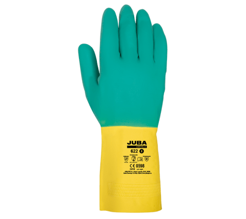 7 / Verde - amarillo Juba Guantes Capitol II Pack 12 Uds
