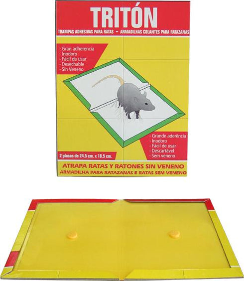 Trampa adhesiva para ratas TRITON 24,5X18,5 2PZ