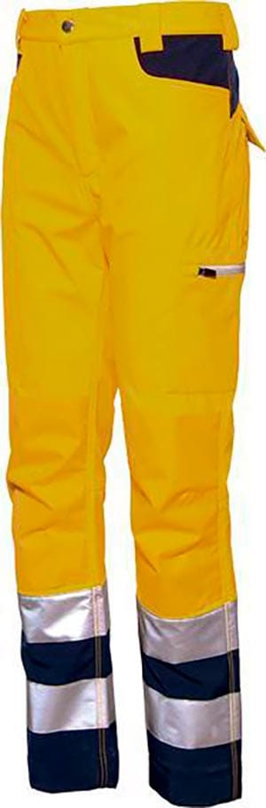 S / Amarillo - azul Pantalón softshell alta visibilidad Issaline Gordon 04510