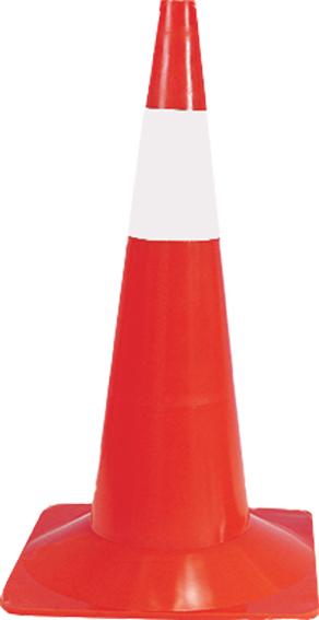 Cono de polietileno Jar 2516-500MM con banda blanca