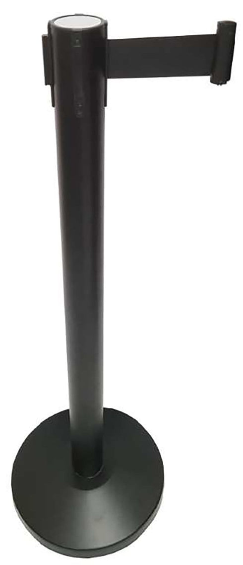 Poste negro con cinta retractil 2m 10904ex JG Señalizacion - PACK 2 UNIDADES