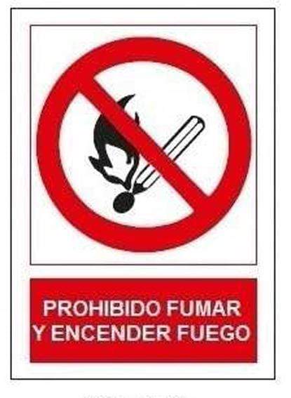 Señal prohibido fumar/encen.fuego sp853 JG Señalizacion