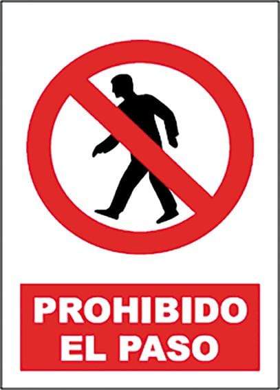 Señal prohibido paso sp897 40x30 JG Señalizacion