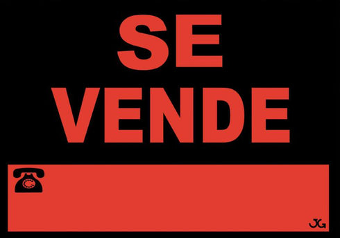 Señal se vende 40x30cm 962 JG Señalizacion