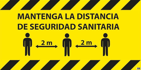 JG Señalización 30015 - Vinilo Adhesivo Distancia Seguridad 70x50cm