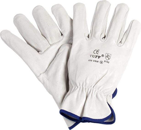 8 / Natural Guante Juba B406VRW Piel Flor Vacuno (Pack 12 Pares) | CE CAT II |