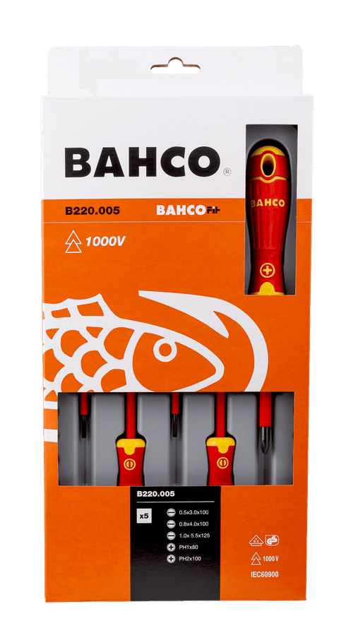 Juego de Destornilladores de 5 piezas Aislados Bahco B220