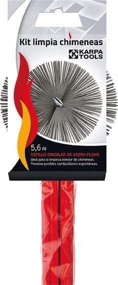 120mm - 08730 Karpatools Kit deshollinador de chimeneas en acero