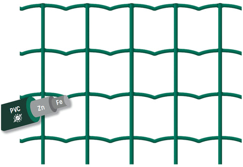 1.0 m / 25m Frigerio Forteplast Malla galvanizada plastificada PVC