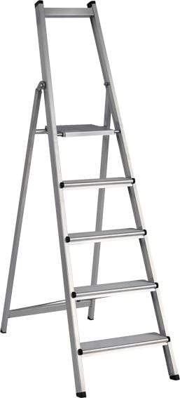 Escalera aluminio 6 peldaños ancha reforzada domestica 1,34M