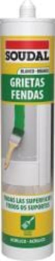 Soudal Masilla Acrílica Blanca 300 ml | Pintable | EN 15651-1 F-INT | Pack 12