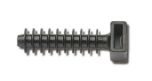 Negro Tacos de nylon 8mm 100 unidades