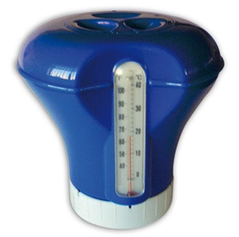 Dosificador para piscinas con termómetro
