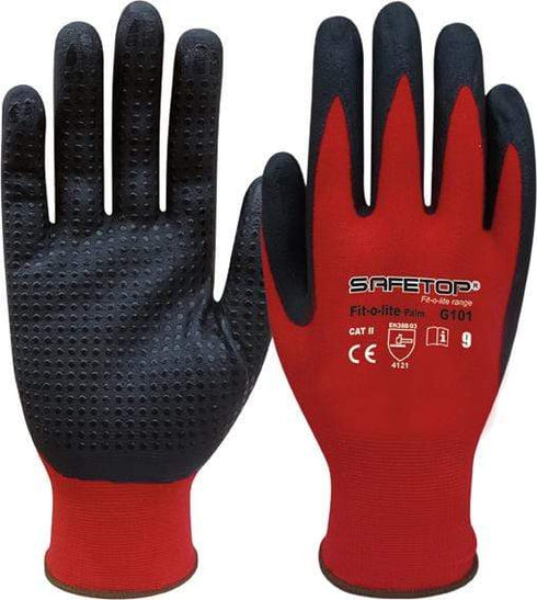 Safetop Guantes de Trabajo Fit-o-Lite dots (12 pares)